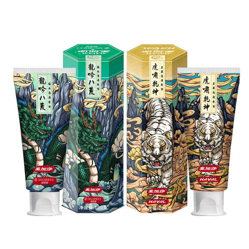 国潮 虎啸龙吟牙膏