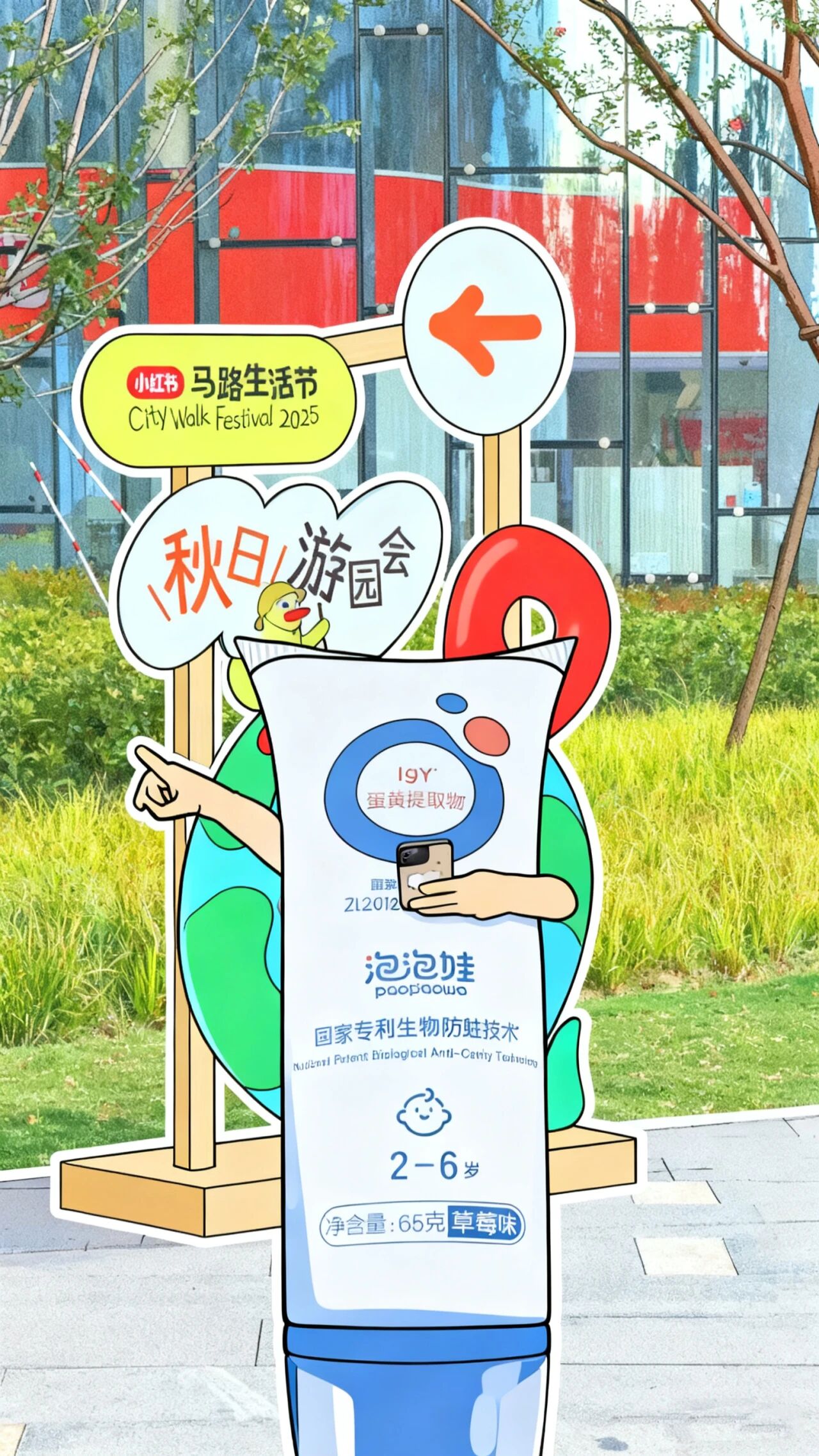 泡泡娃出逃「鸭马路」，拿捏生物防蛀松弛感